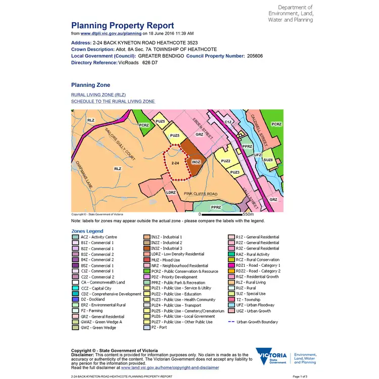 Floorplan of Homely land listing, 2-24 Back Kyneton Road, Heathcote VIC 3523