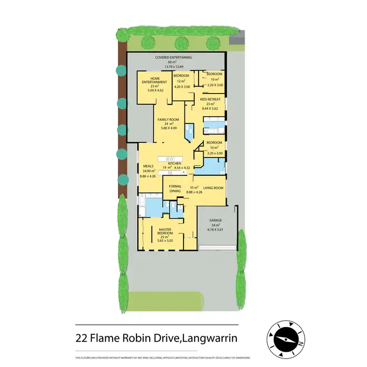 Floorplan of Homely house listing, 22 Flame Robin Drive, Langwarrin VIC 3910