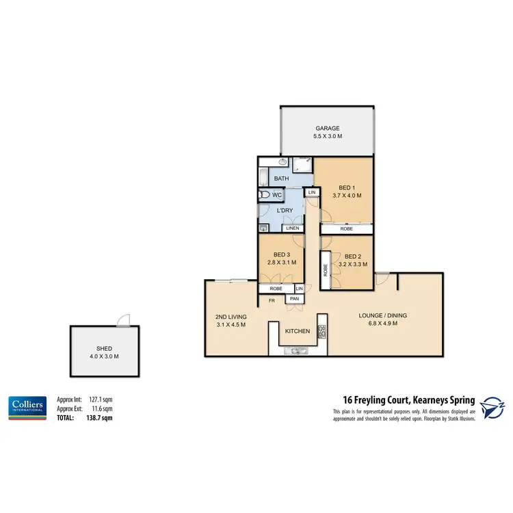 Floorplan of Homely house listing, 16 Freyling Court, Kearneys Spring QLD 4350