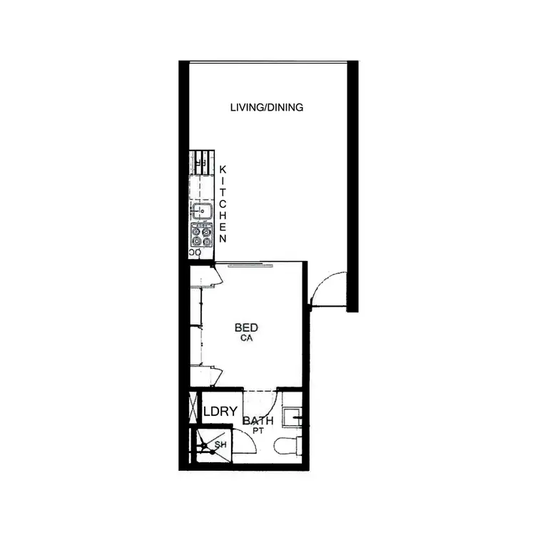 Floorplan of Homely apartment listing, 1602/25 Therry Street, Melbourne VIC 3000