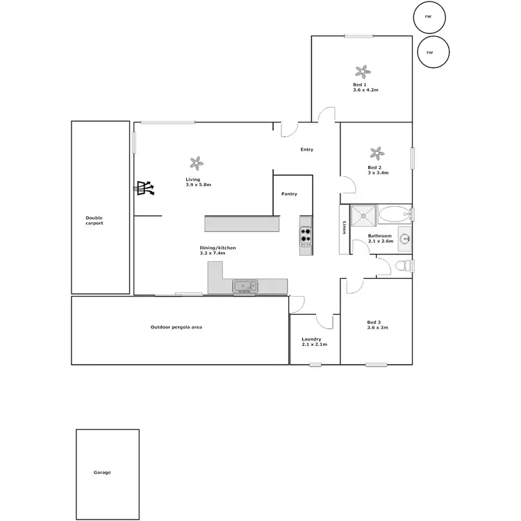 Floorplan of Homely house listing, 4 Thirwell Street, Port Lincoln SA 5606