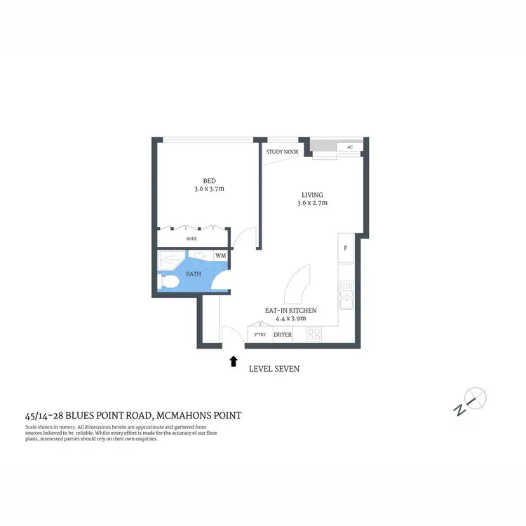 Floorplan of Homely apartment listing, 45/14-28 Blues Point Road, Mcmahons Point NSW 2060