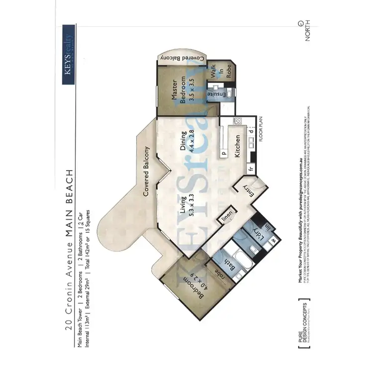 Floorplan of Homely apartment listing, Main Beach Tower, 20 Cronin Avenue, Main Beach QLD 4217