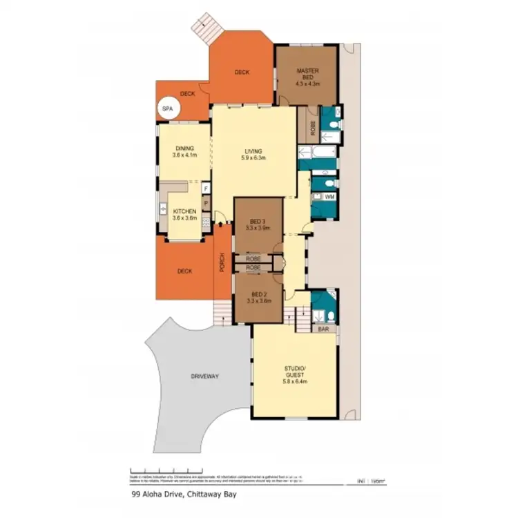Floorplan of Homely house listing, 99 Aloha Drive, Chittaway Bay NSW 2261