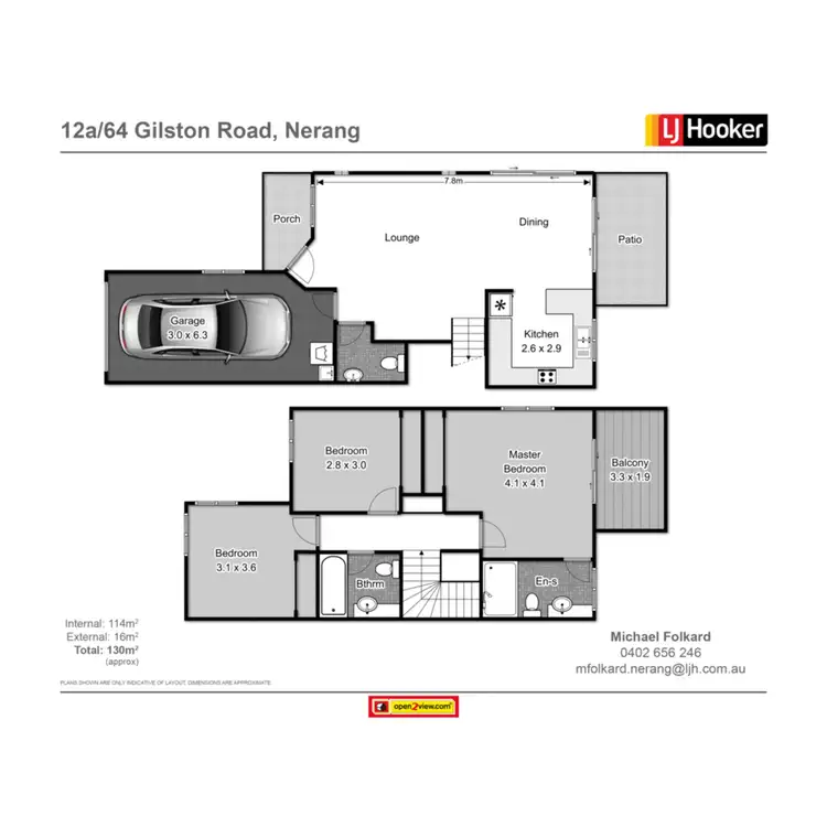 Floorplan of Homely semi-detached listing, 12A/64 Gilston Road, Nerang QLD 4211