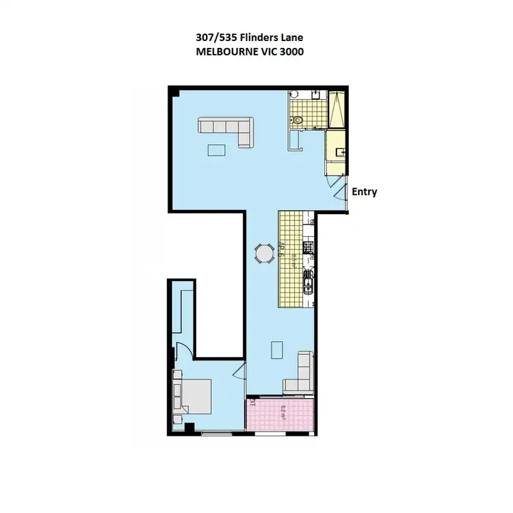 Floorplan of Homely apartment listing, 307/535 Flinders Lane, Melbourne VIC 3000