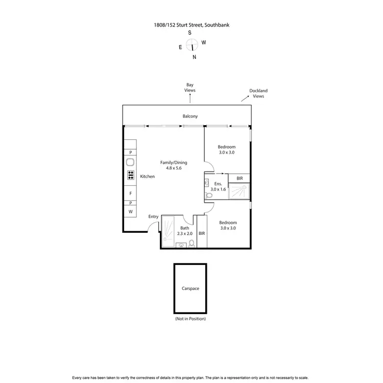 Floorplan of Homely apartment listing, 1808/152 Sturt Street, Southbank VIC 3006