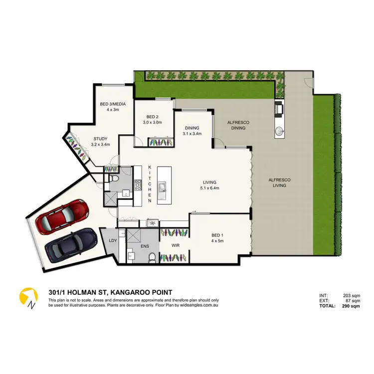 Floorplan of Homely apartment listing, 108/1 Holman Street, Kangaroo Point QLD 4169