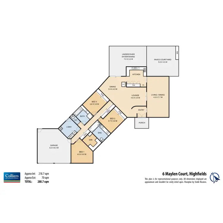 Floorplan of Homely house listing, 6 Maylen Court, Highfields QLD 4352