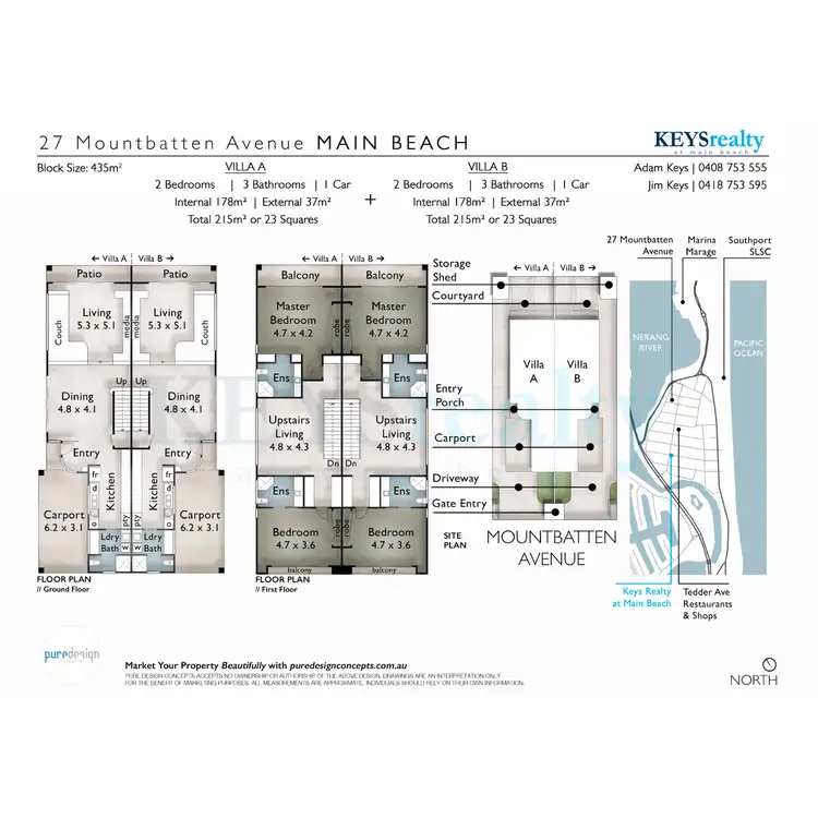 Floorplan of Homely villa listing, 27 Mountbatten Avenue, Main Beach QLD 4217