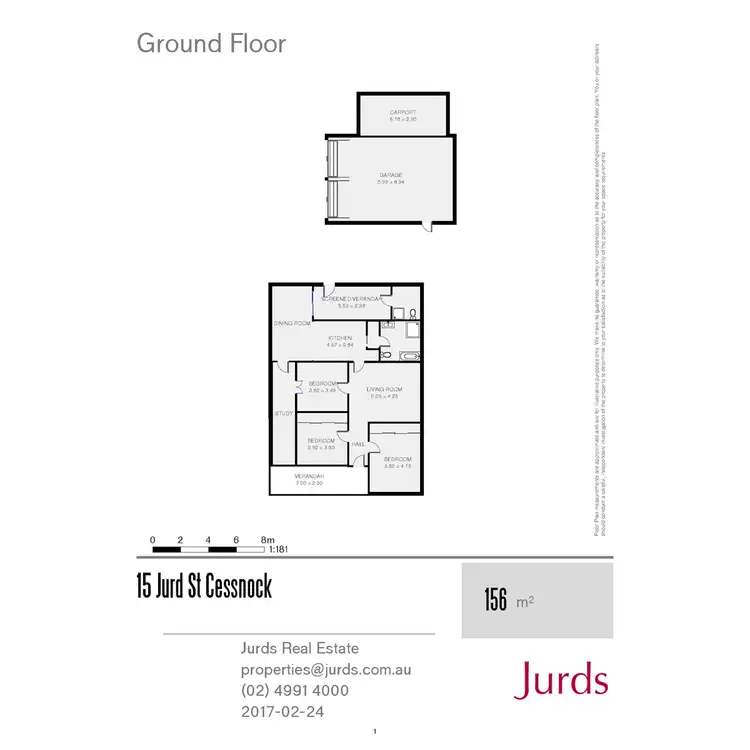 Floorplan of Homely house listing, 15 Jurd Street, Cessnock NSW 2325