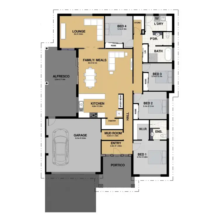 Floorplan of Homely house listing, 8 Darcy Drive, Boorooma NSW 2650