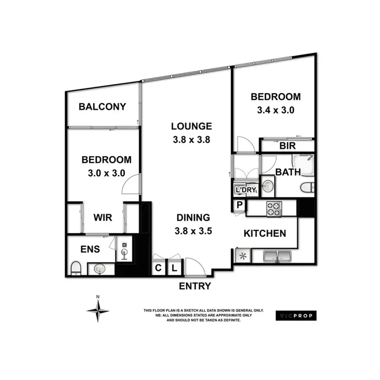 Floorplan of Homely apartment listing, 2504/9 Power Street, Southbank VIC 3006