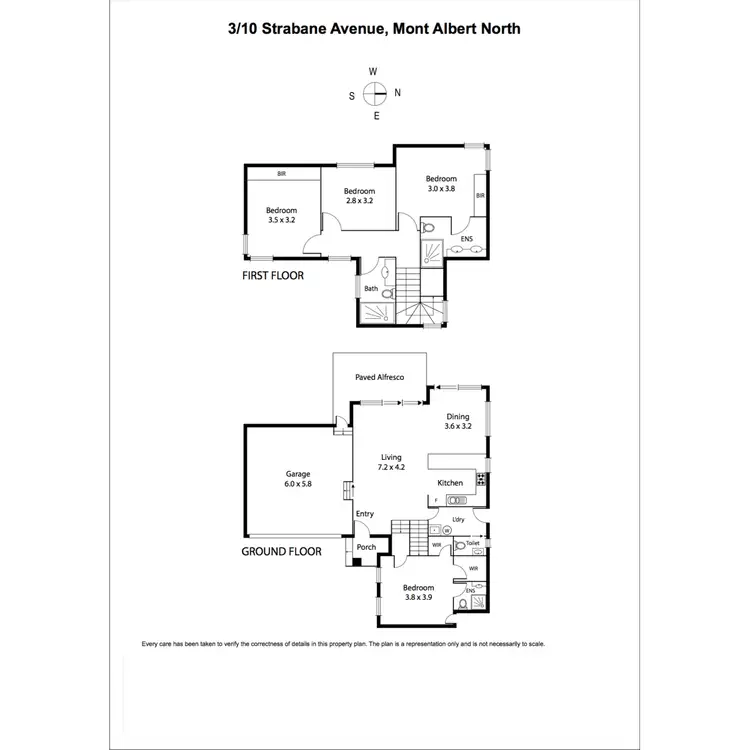 Floorplan of Homely townhouse listing, 3/10 Strabane Avenue, Mont Albert North VIC 3129