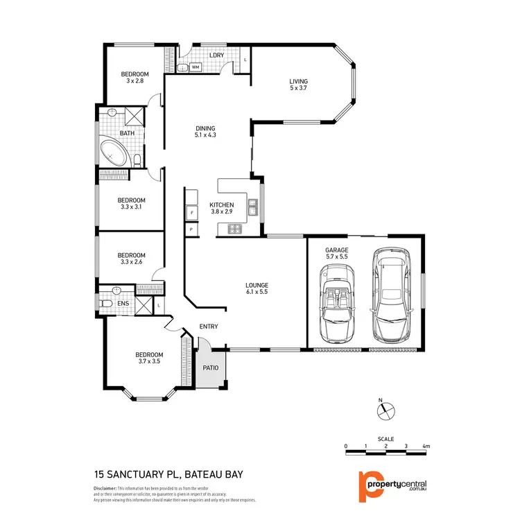 Floorplan of Homely house listing, 15 Sanctuary Place, Bateau Bay NSW 2261