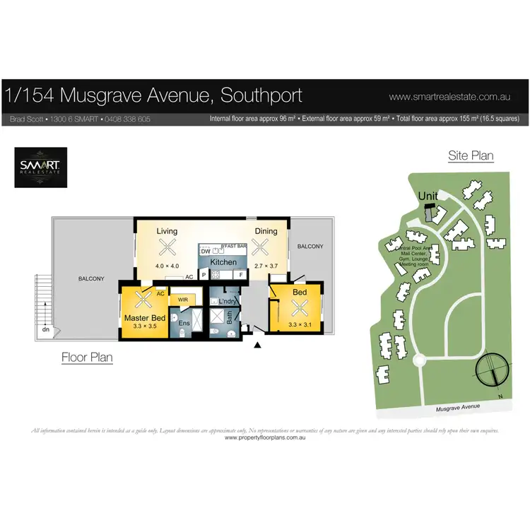 Floorplan of Homely unit listing, 1/154 Musgrave Avenue, Southport QLD 4215