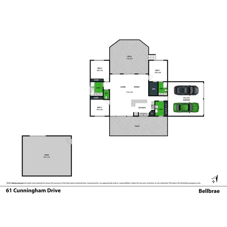 Floorplan of Homely house listing, 61 Cunningham Drive, Bellbrae VIC 3228