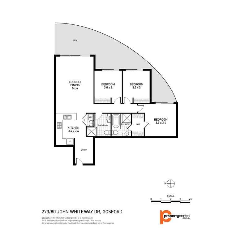 Floorplan of Homely apartment listing, 273/80 John Whiteway Drive, Gosford NSW 2250