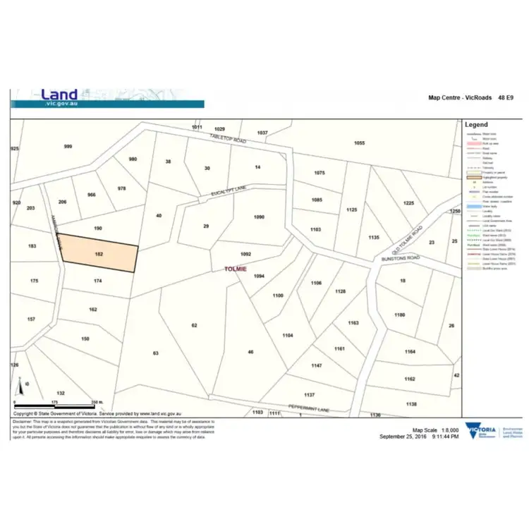 Floorplan of Homely land listing, 182 Ambrose Drive, Tolmie VIC 3723