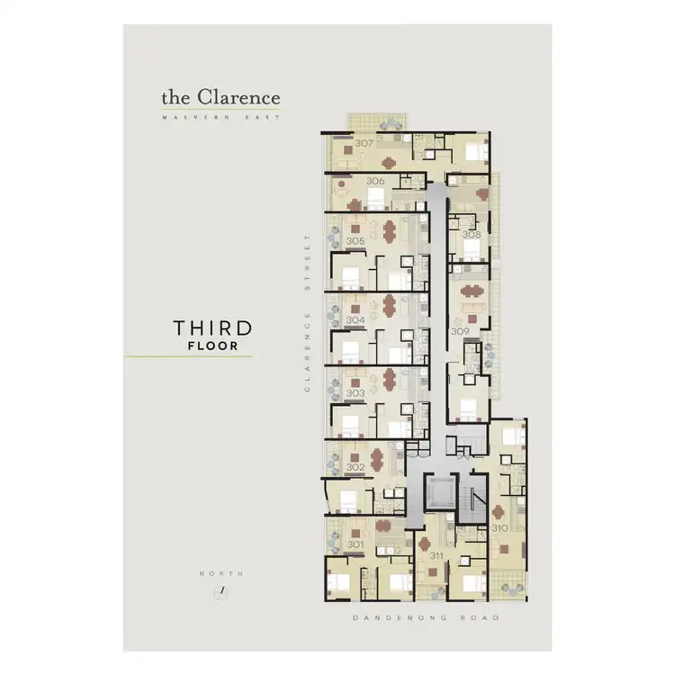 Floorplan of Homely apartment listing, 307/2a Clarence Street, Malvern East VIC 3145