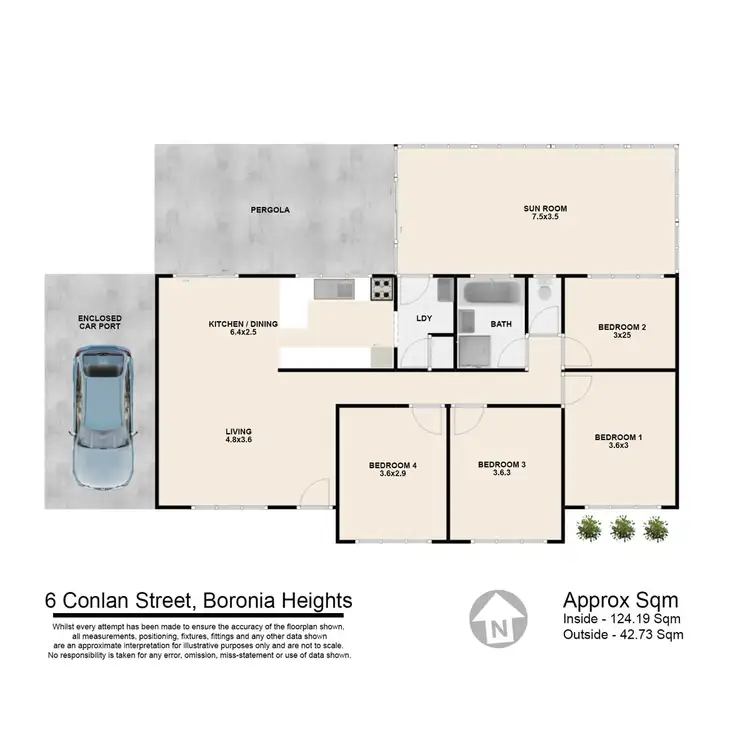 Floorplan of Homely house listing, 6 Conlan Street, Boronia Heights QLD 4124