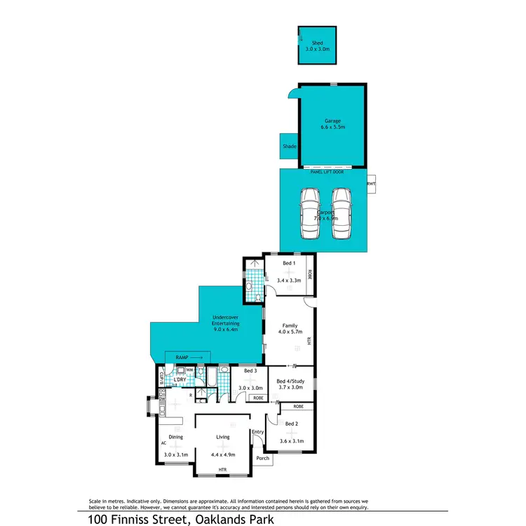 Floorplan of Homely house listing, 100 Finniss Street, Oaklands Park SA 5046