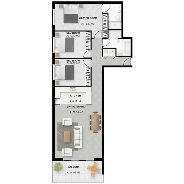 Floorplan of Homely apartment listing, 8/71-73 Faunce Street West, Gosford NSW 2250