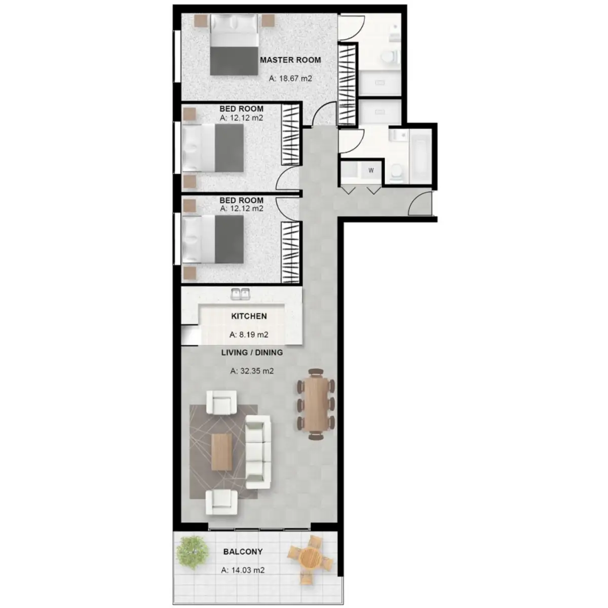 Floorplan of Homely apartment listing, 8/71-73 Faunce Street West, Gosford NSW 2250