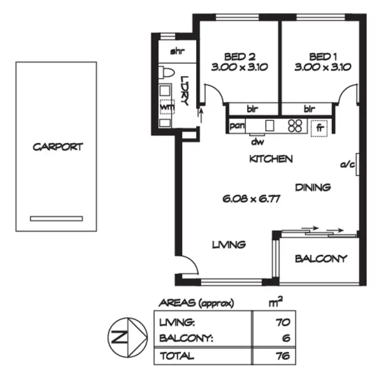 Floorplan of Homely apartment listing, 24a Mersey Street, Gilberton SA 5081