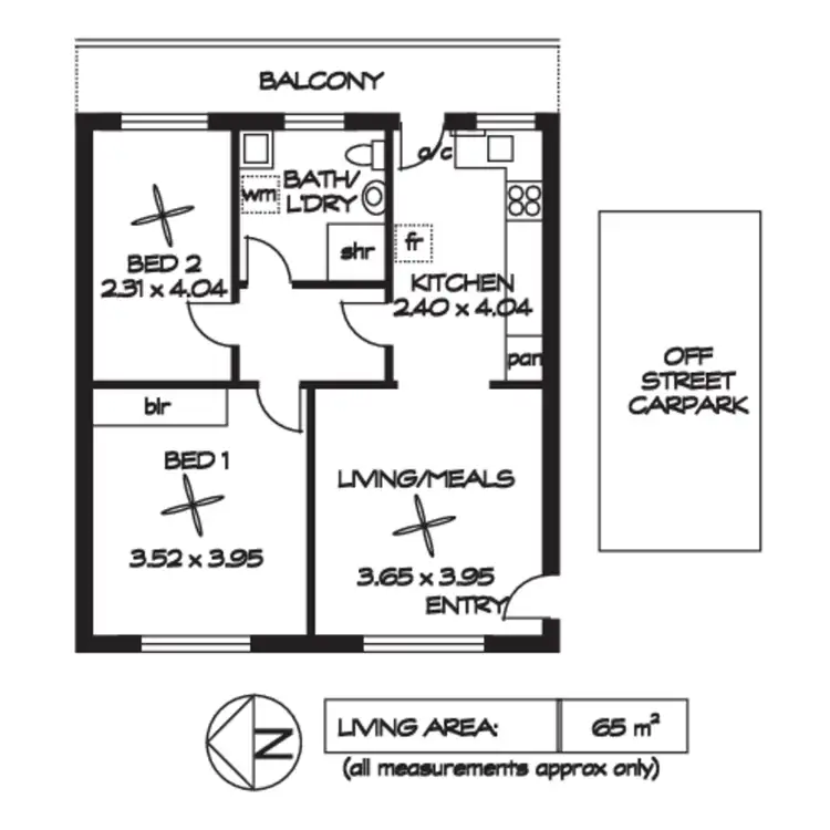 Floorplan of Homely apartment listing, 15/180-184 Seaview Road, Henley Beach South SA 5022