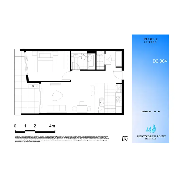 Floorplan of Homely apartment listing, 304/53 Hill Road, Wentworth Point NSW 2127