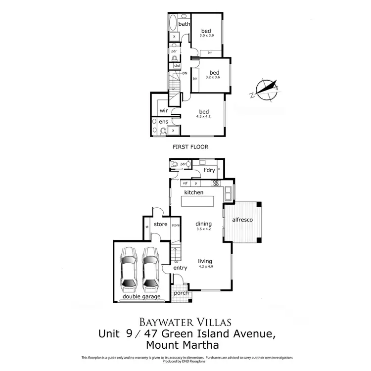 Floorplan of Homely townhouse listing, 9/47 Green Island Avenue, Mount Martha VIC 3934