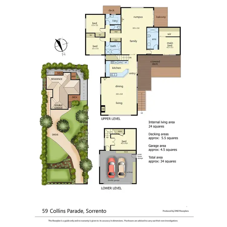 Floorplan of Homely house listing, 59 Collins Parade, Sorrento VIC 3943
