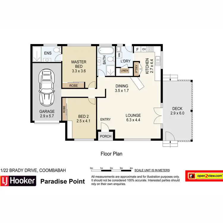 Floorplan of Homely semi-detached listing, 1/22 Brady Drive, Coombabah QLD 4216