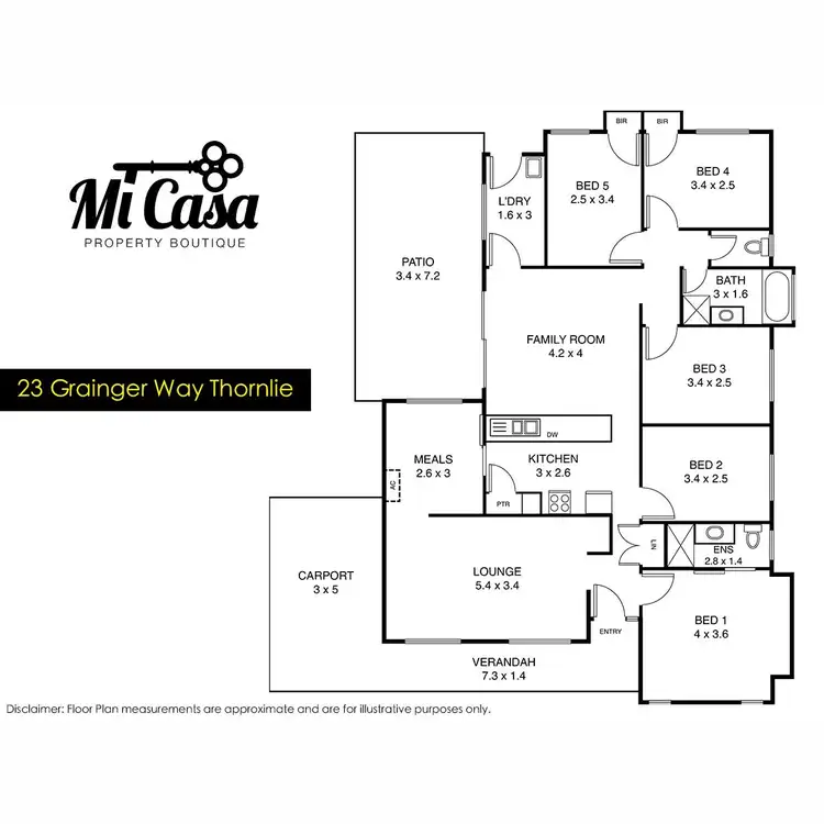 Floorplan of Homely house listing, 23 Grainger Way, Thornlie WA 6108