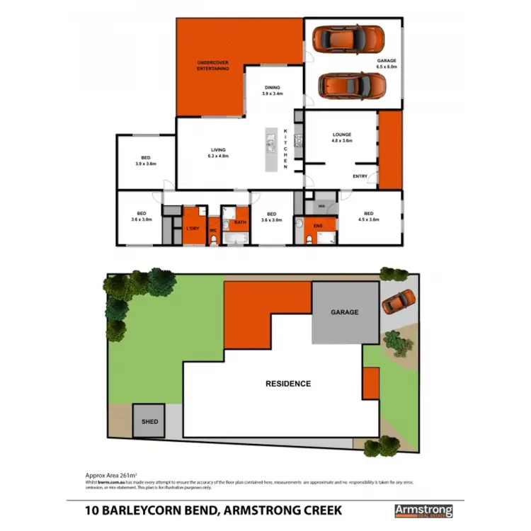 Floorplan of Homely house listing, 10 Barleycorn Bend, Armstrong Creek VIC 3217