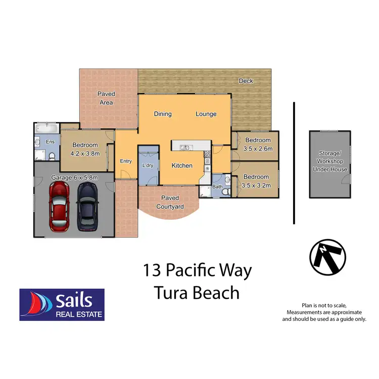 Floorplan of Homely house listing, 13 Pacific Way, Tura Beach NSW 2548