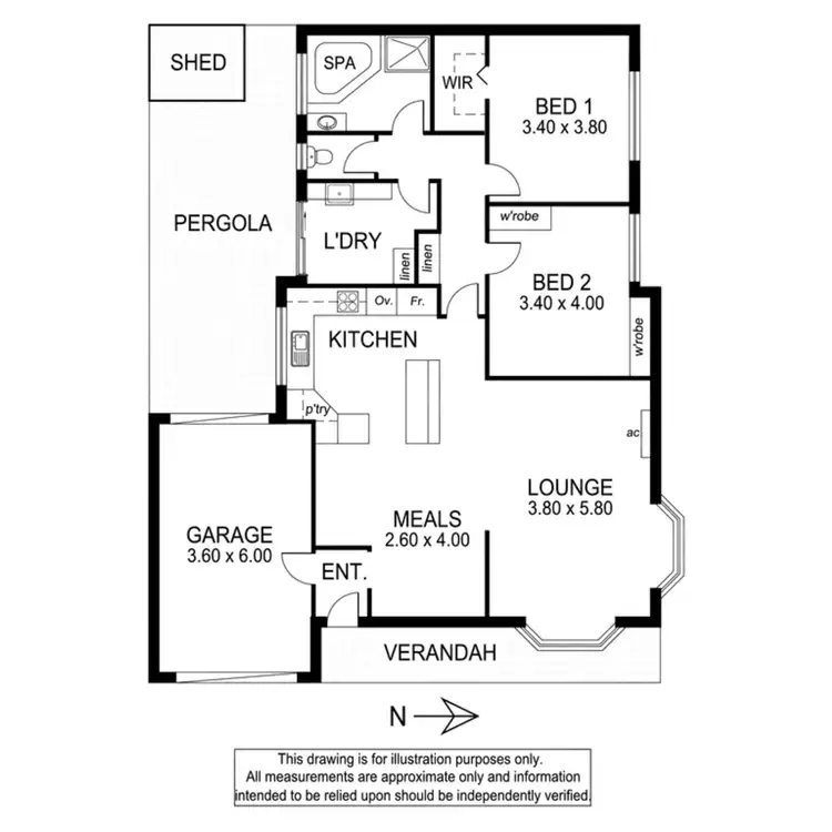 Floorplan of Homely unit listing, 1/33 Shepherdson Road, Mount Gambier SA 5290