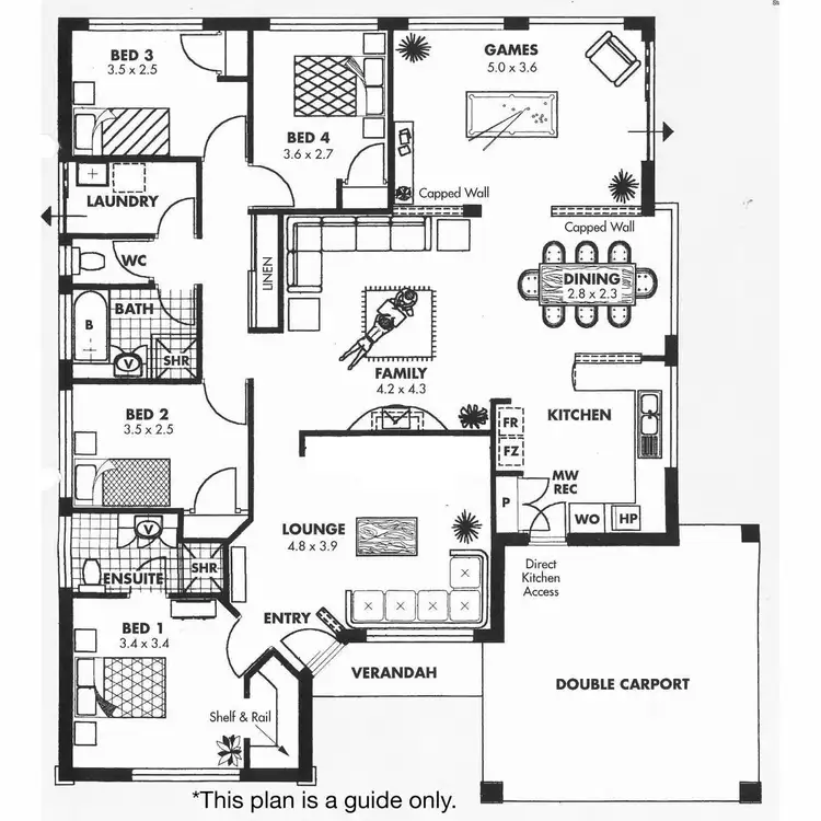 Floorplan of Homely house listing, 15 Southmead Drive, Landsdale WA 6065