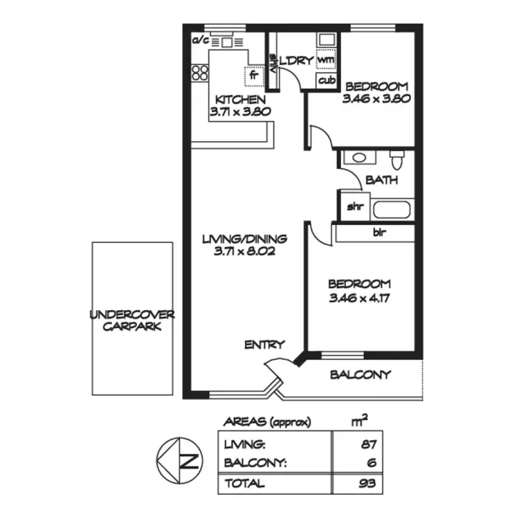 Floorplan of Homely unit listing, 6/312 Victoria Road, Largs North SA 5016