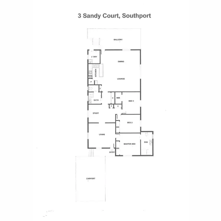 Floorplan of Homely house listing, 3 Sandy Court, Southport QLD 4215