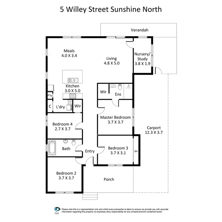Floorplan of Homely house listing, 5 Willey Street, Sunshine North VIC 3020