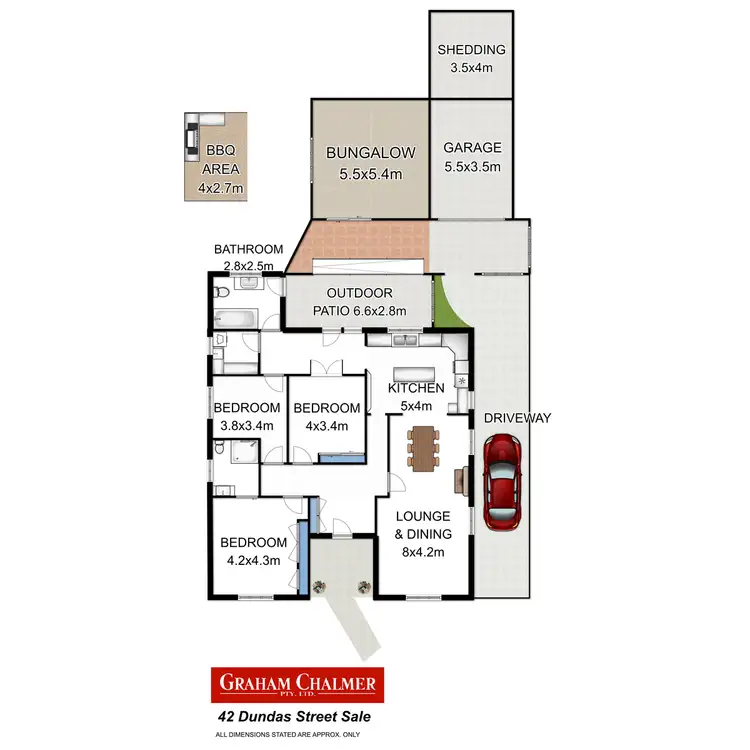 Floorplan of Homely house listing, 42 Dundas Street, Sale VIC 3850
