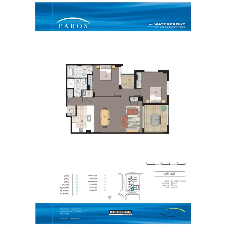Floorplan of Homely apartment listing, 503/1 Stromboli Strait, Wentworth Point NSW 2127