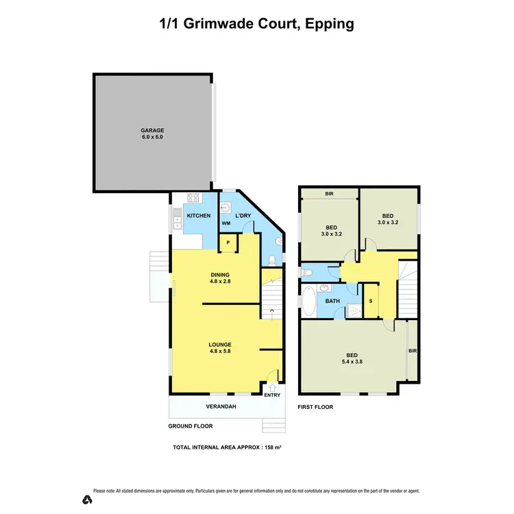 Floorplan of Homely unit listing, 1/1 Grimwade Court, Epping VIC 3076
