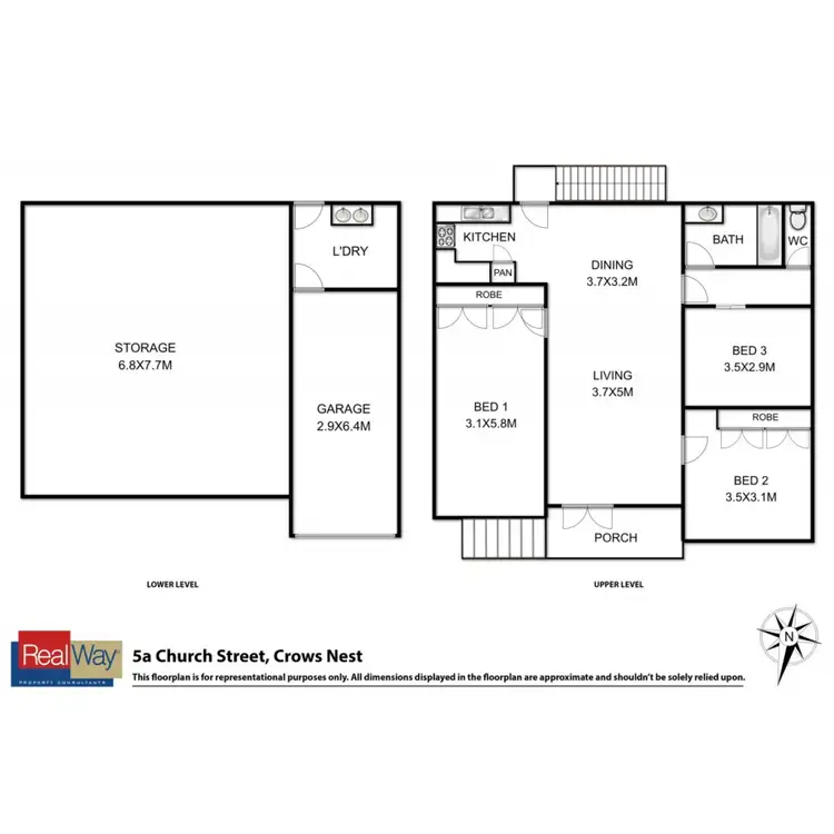 Floorplan of Homely house listing, 5A Church, Crows Nest QLD 4355