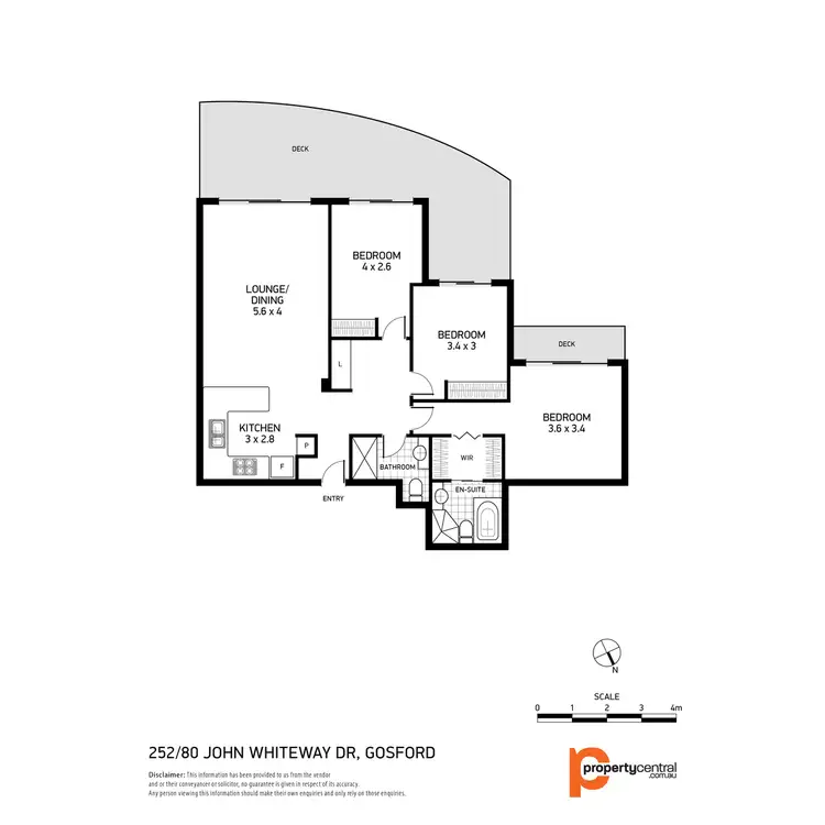 Floorplan of Homely apartment listing, 252/80 John Whiteway Drive, Gosford NSW 2250