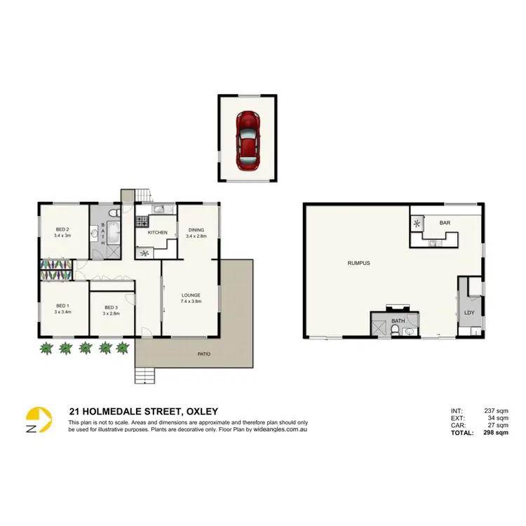 Floorplan of Homely house listing, 21 Holmedale Street, Oxley QLD 4075