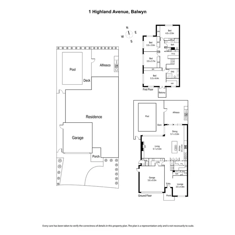 Floorplan of Homely house listing, 1 Highland Avenue, Balwyn VIC 3103