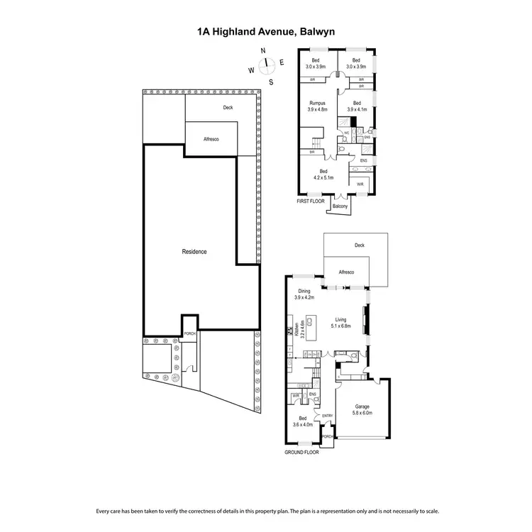 Floorplan of Homely house listing, 1A Highland Avenue, Balwyn VIC 3103